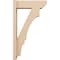 Ekena Millwork 5 1/2-in W x 16-in D x 28-in H Balboa Slat Rough Cedar Woodgrain TimberThane Outlooker, Primed Tan OUTUR055X16X28BOA24RCPR - alternate 4